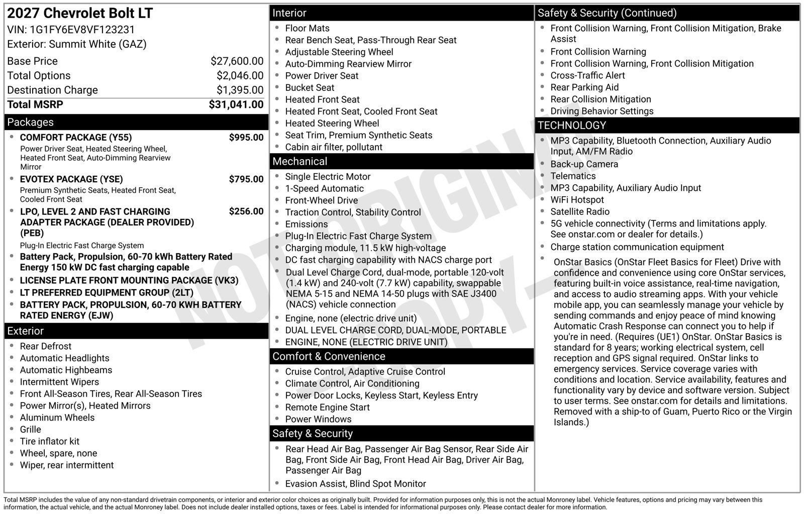 2027 Chevrolet Bolt LT