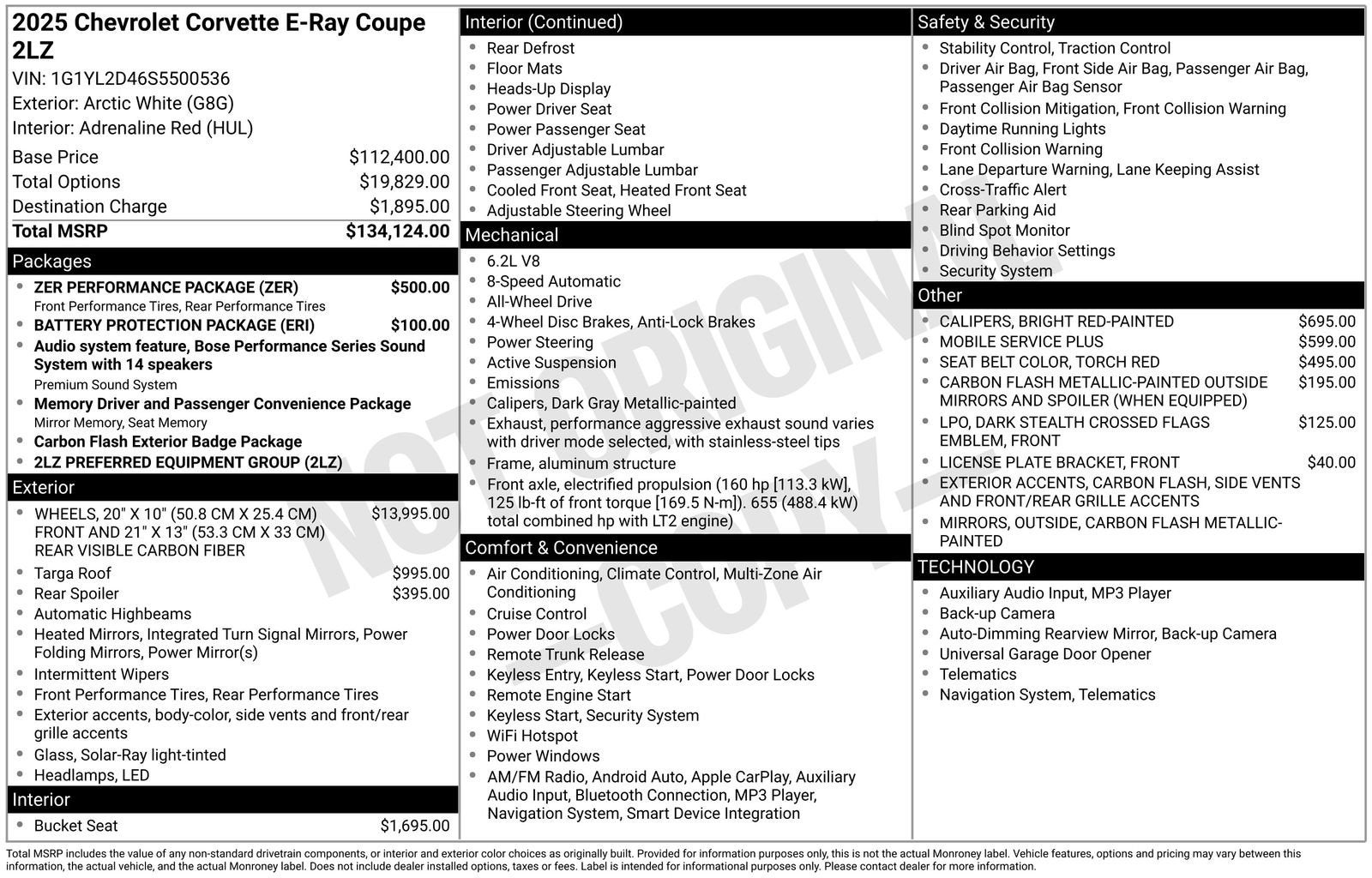 2025 Chevrolet Corvette E-Ray 2LZ