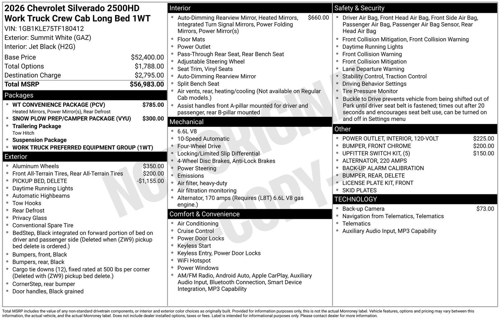 2026 Chevrolet Silverado 2500 HD WT