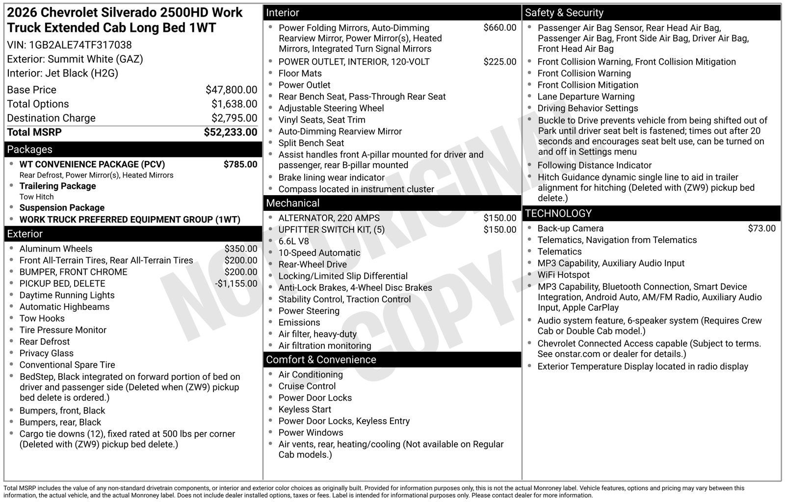 2026 Chevrolet Silverado 2500 HD WT