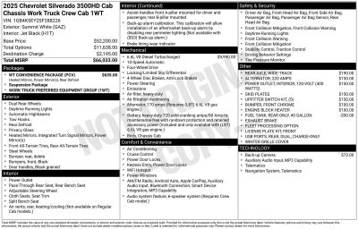 2025 Chevrolet Silverado 3500 HD Chassis Cab Work Truck