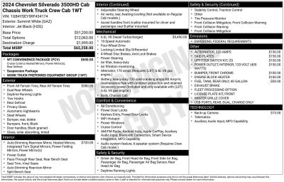 2024 Chevrolet Silverado 3500 HD Chassis Cab Work Truck