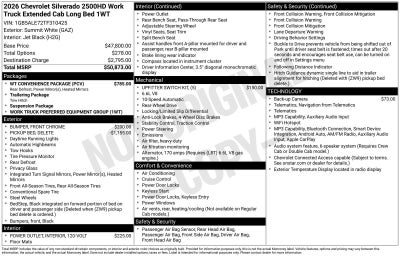 2026 Chevrolet Silverado 2500 HD WT