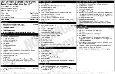 2026 Chevrolet Silverado 2500 HD WT