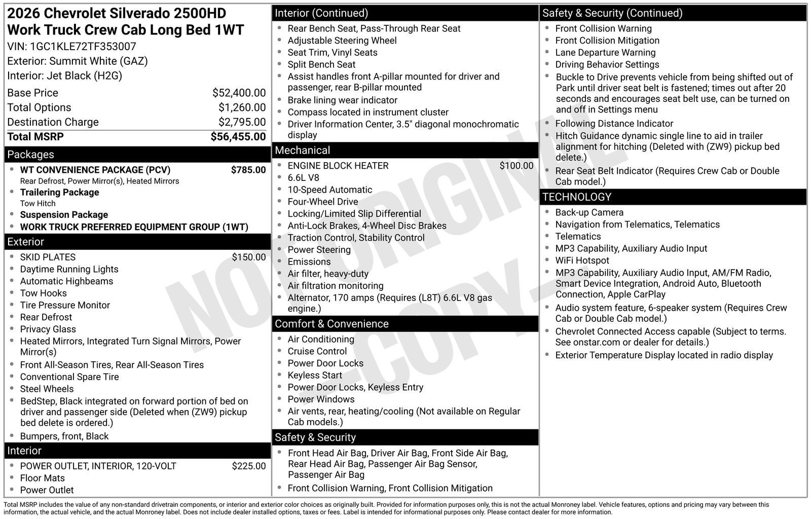 2026 Chevrolet Silverado 2500 HD WT