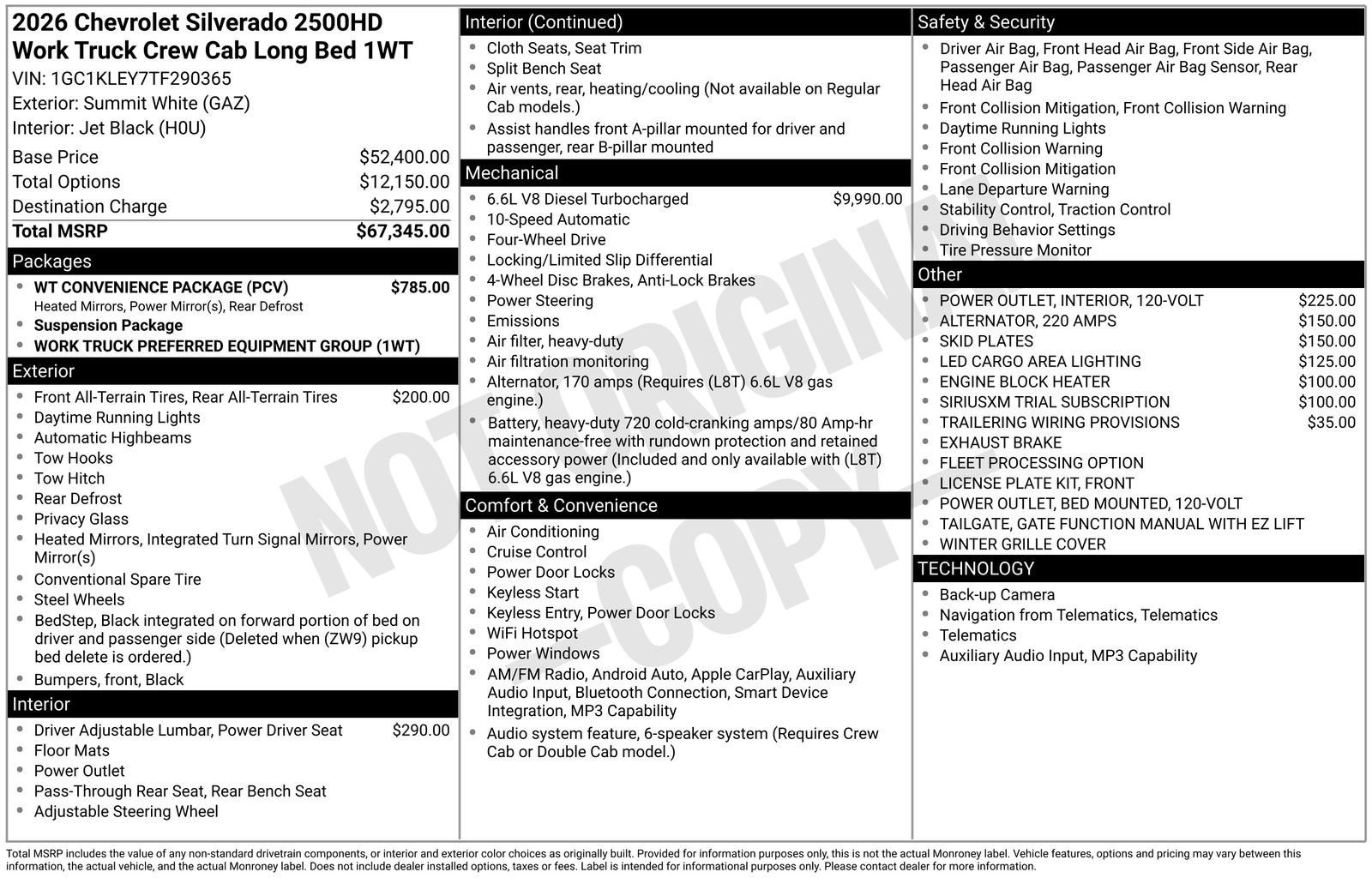 2026 Chevrolet Silverado 2500 HD WT