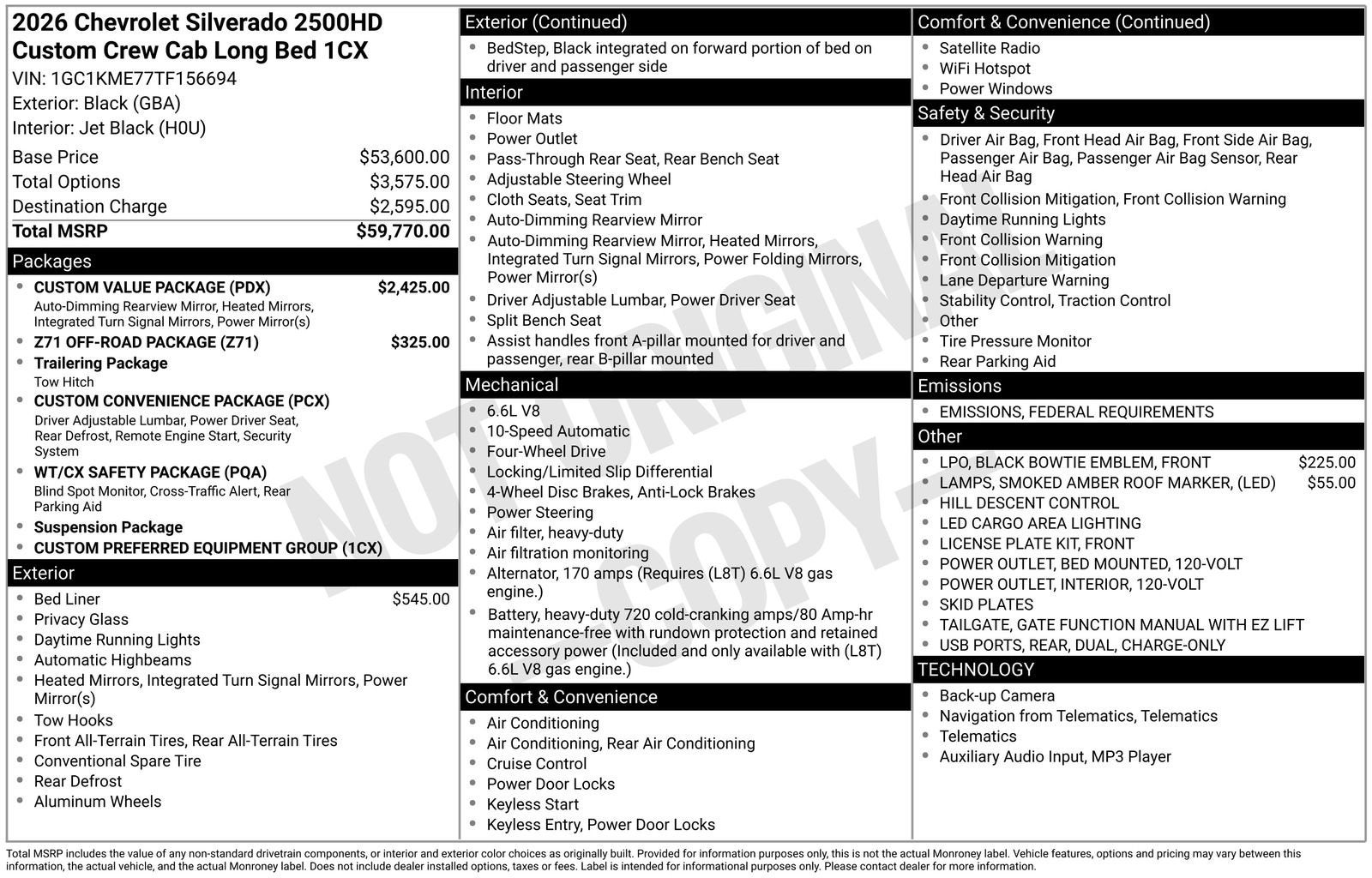 2026 Chevrolet Silverado 2500 HD Custom