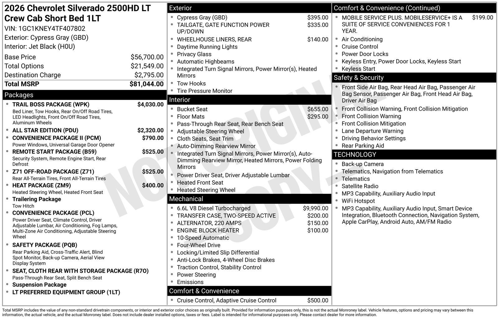 2026 Chevrolet Silverado 2500 HD LT