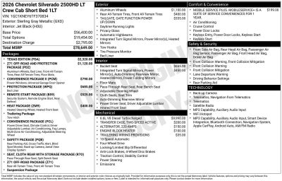 2026 Chevrolet Silverado 2500 HD LT