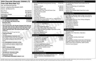 2026 Chevrolet Silverado 2500 HD LTZ