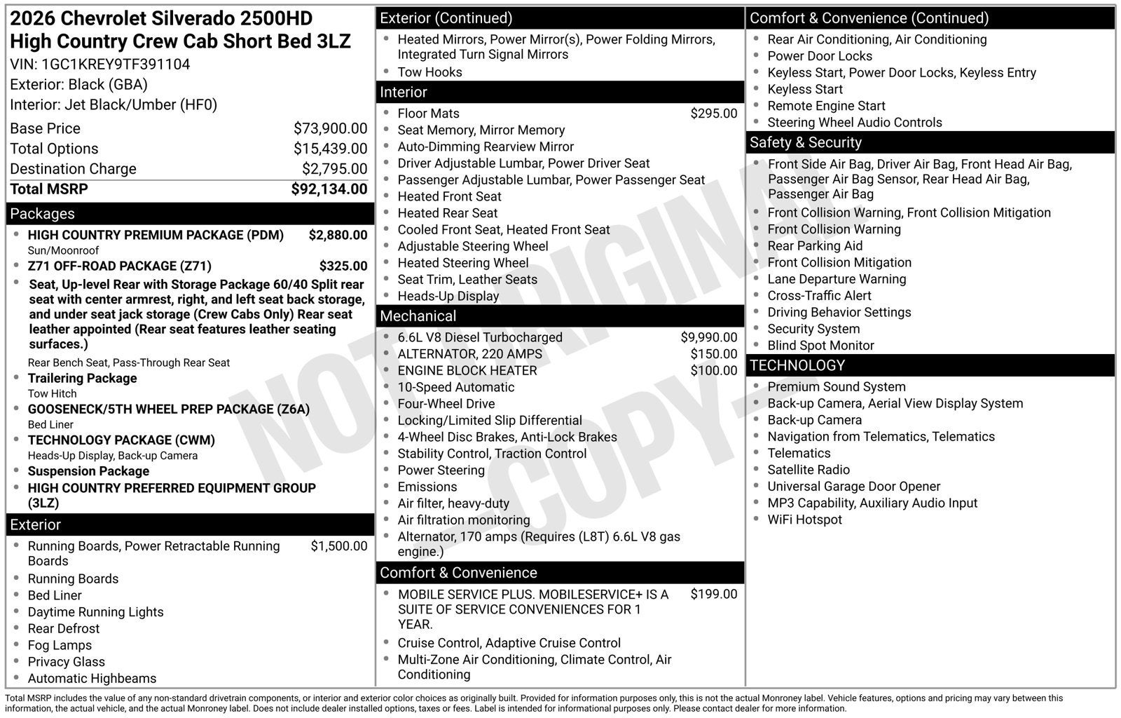 2026 Chevrolet Silverado 2500 HD High Country