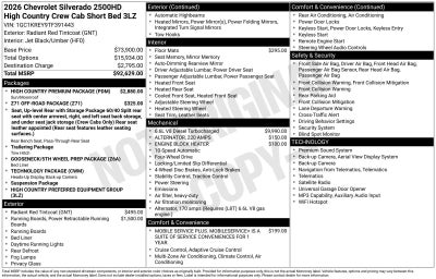 2026 Chevrolet Silverado 2500 HD High Country