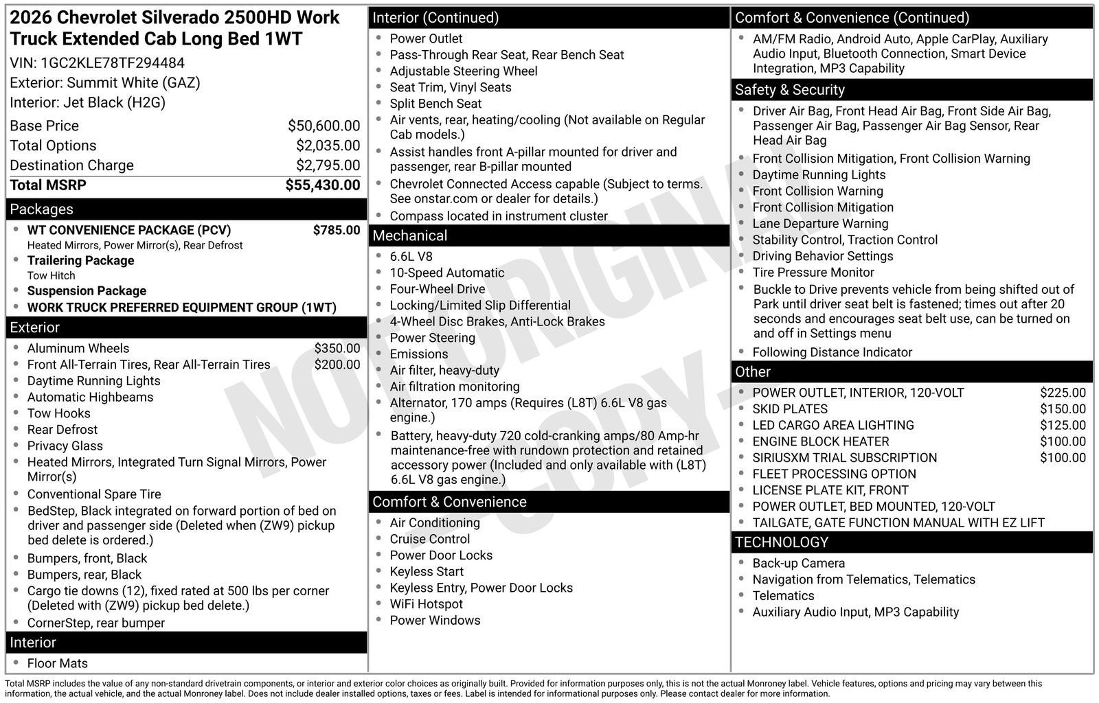 2026 Chevrolet Silverado 2500 HD WT