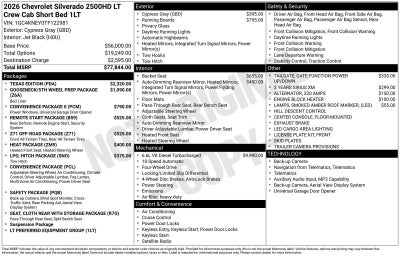 2026 Chevrolet Silverado 2500 HD LT