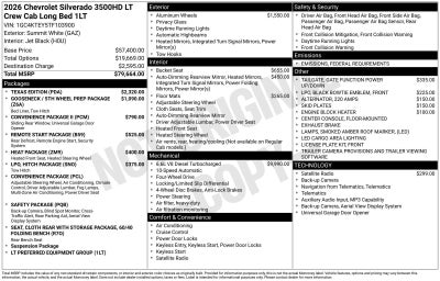 2026 Chevrolet Silverado 3500 HD LT DRW