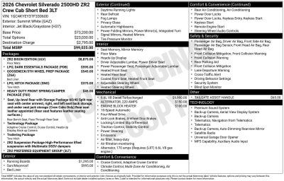 2026 Chevrolet Silverado 2500 HD ZR2