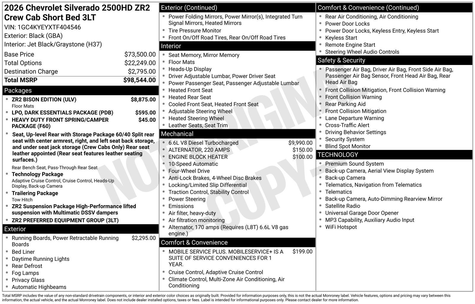 2026 Chevrolet Silverado 2500 HD ZR2