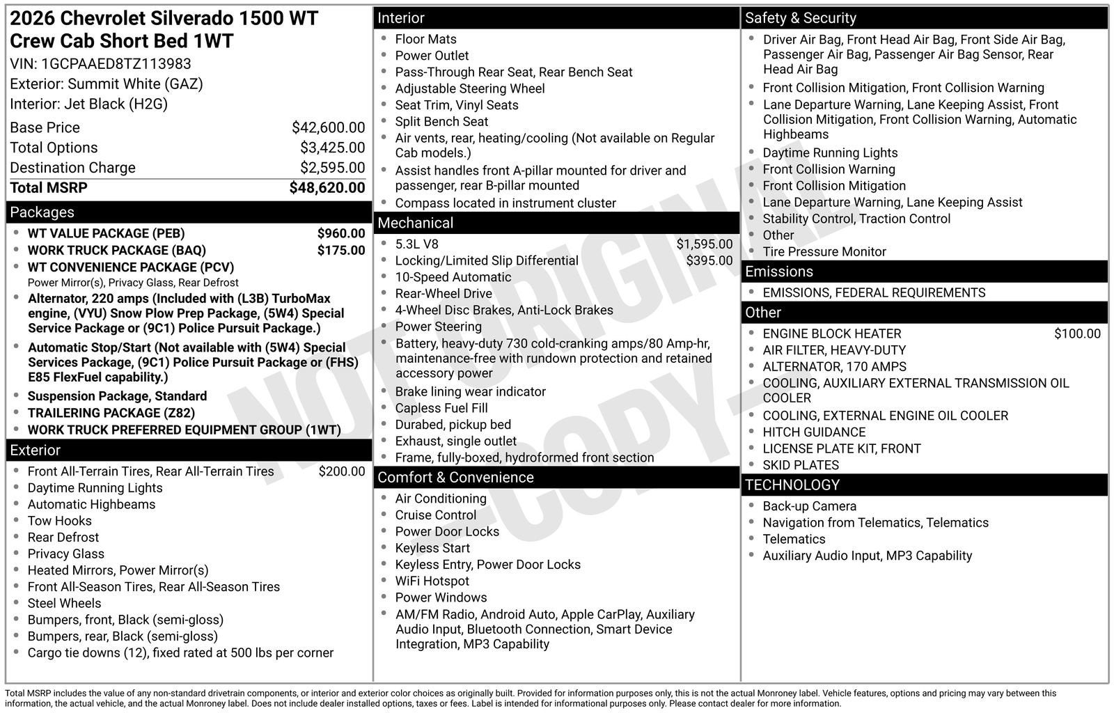 2026 Chevrolet Silverado 1500 WT