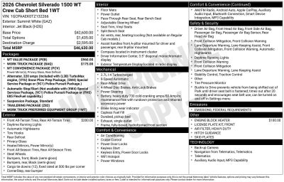 2026 Chevrolet Silverado 1500 WT