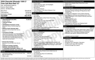2026 Chevrolet Silverado 1500 LT