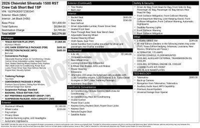 2026 Chevrolet Silverado 1500 RST
