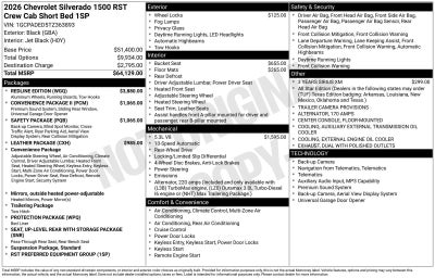 2026 Chevrolet Silverado 1500 RST