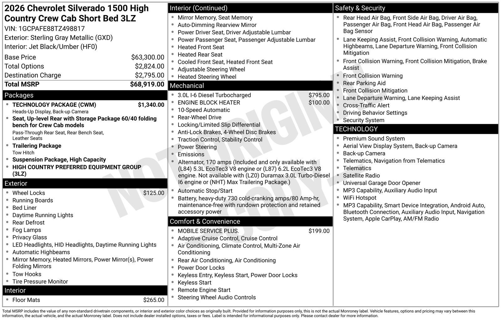 2026 Chevrolet Silverado 1500 High Country