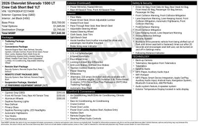 2026 Chevrolet Silverado 1500 LT