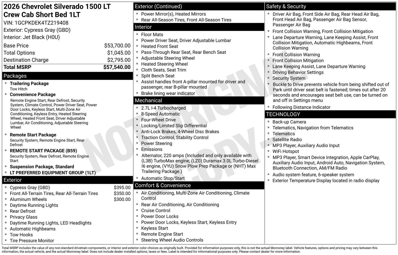 2026 Chevrolet Silverado 1500 LT