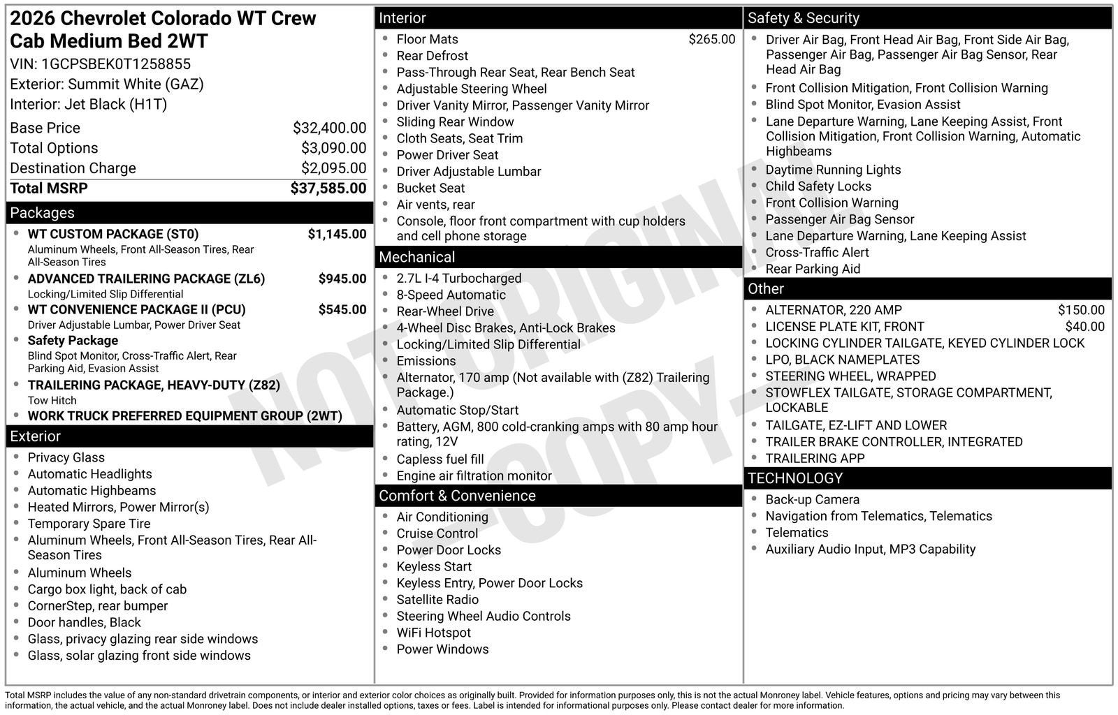 2026 Chevrolet Colorado WT