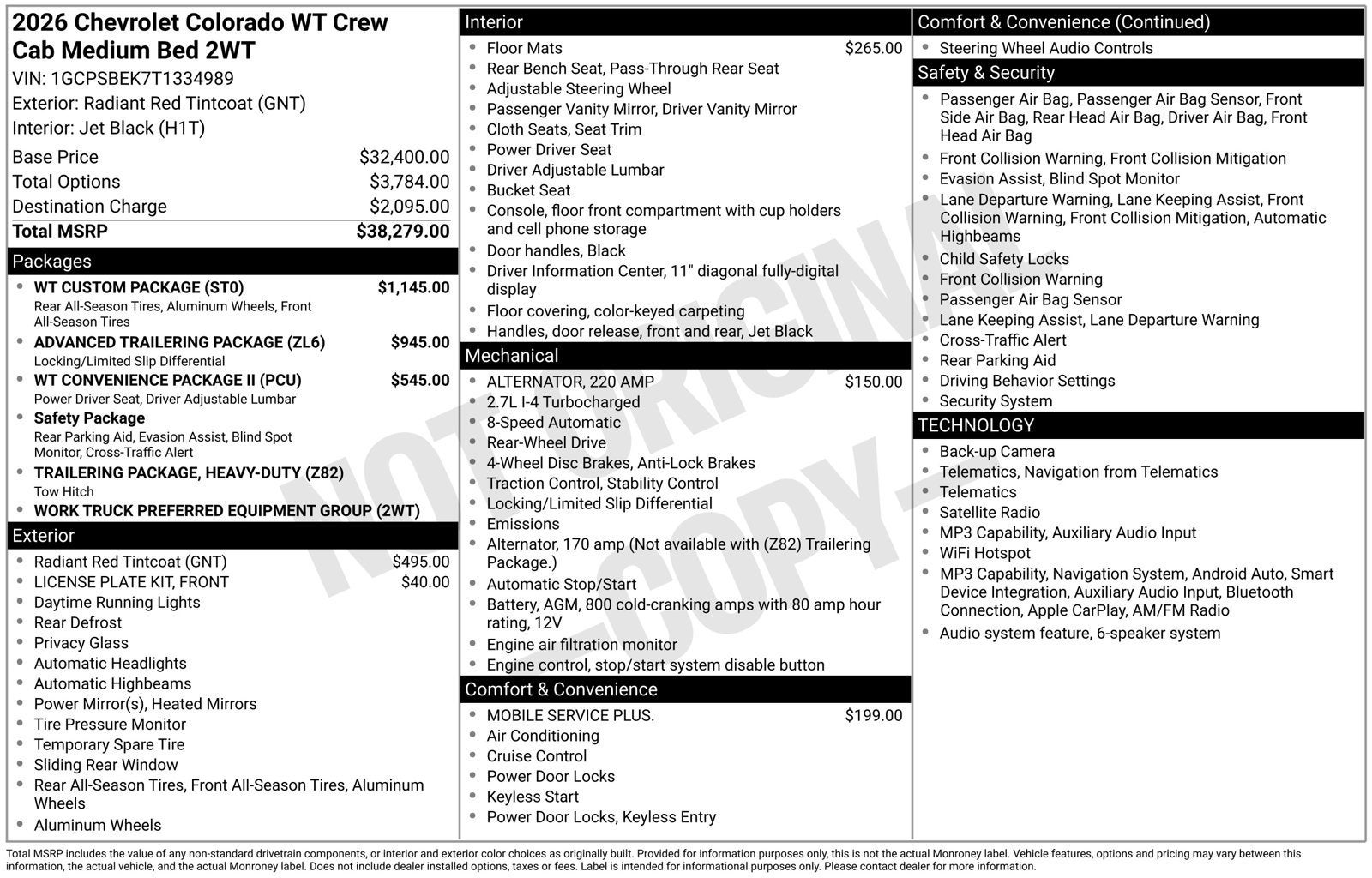 2026 Chevrolet Colorado Work Truck - Photo 10