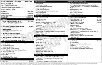 2026 Chevrolet Colorado LT