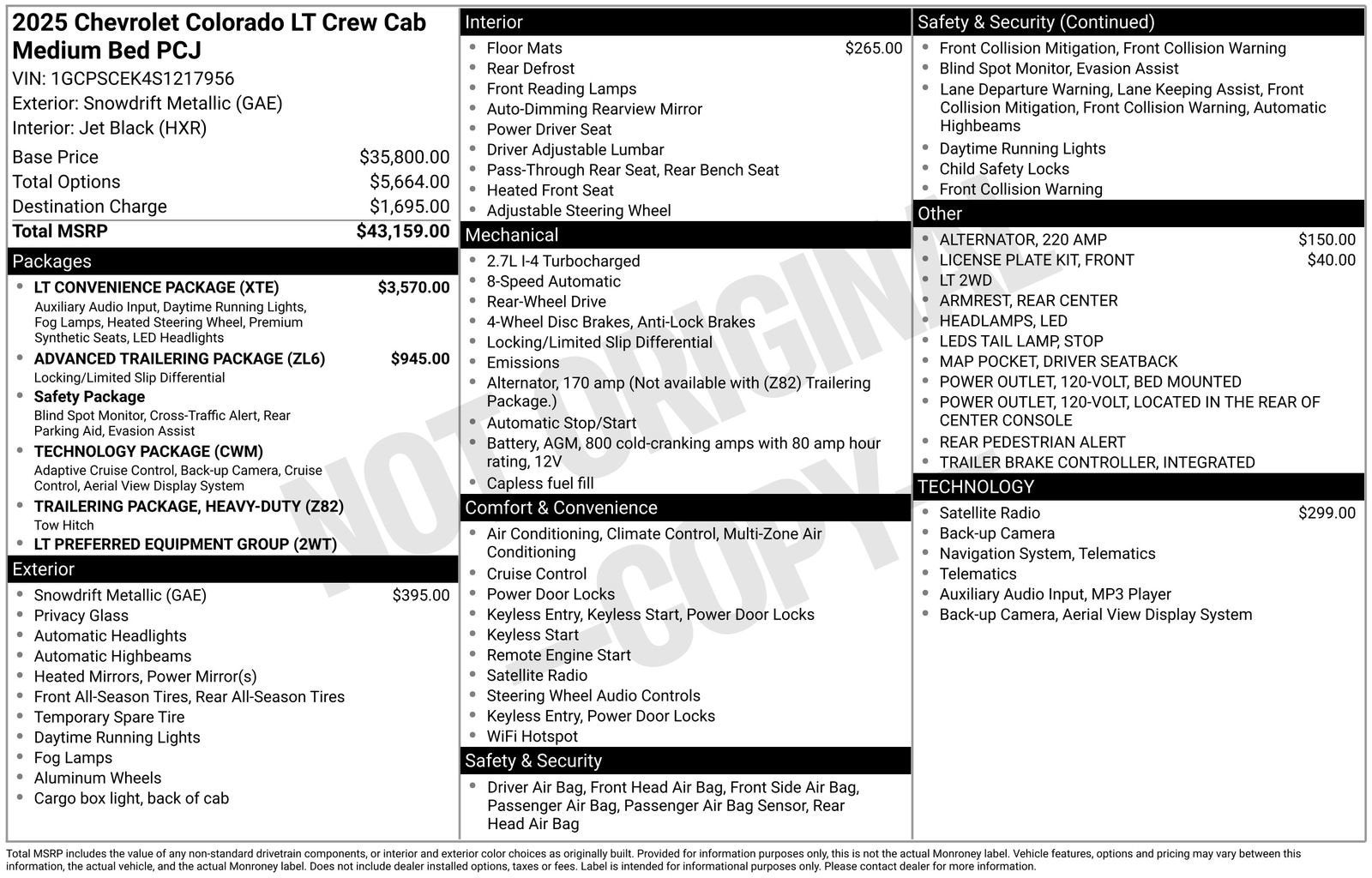 2025 Chevrolet Colorado WT/LT