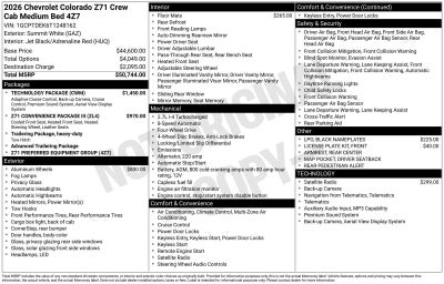 2026 Chevrolet Colorado Z71