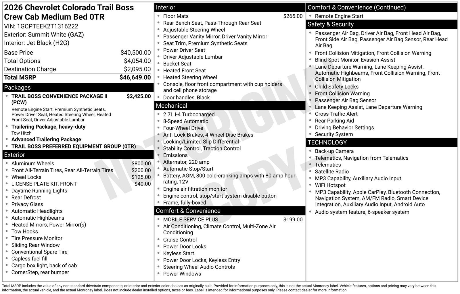 2026 Chevrolet Colorado Trail Boss