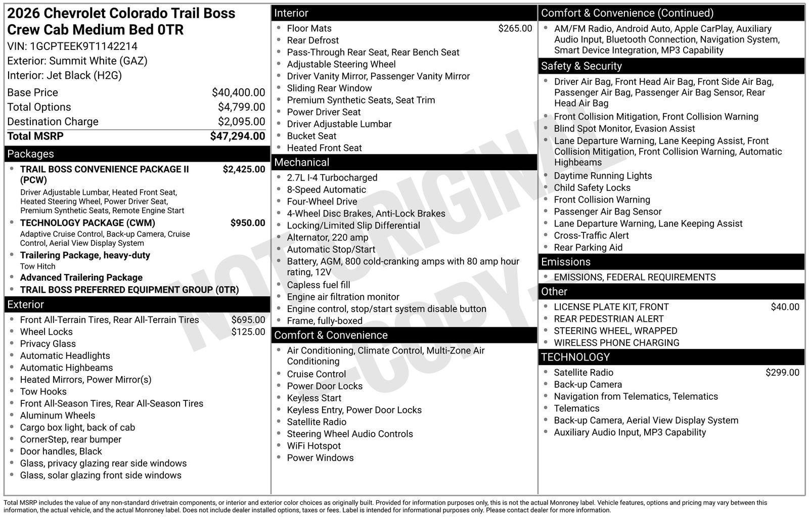 2026 Chevrolet Colorado Trail Boss