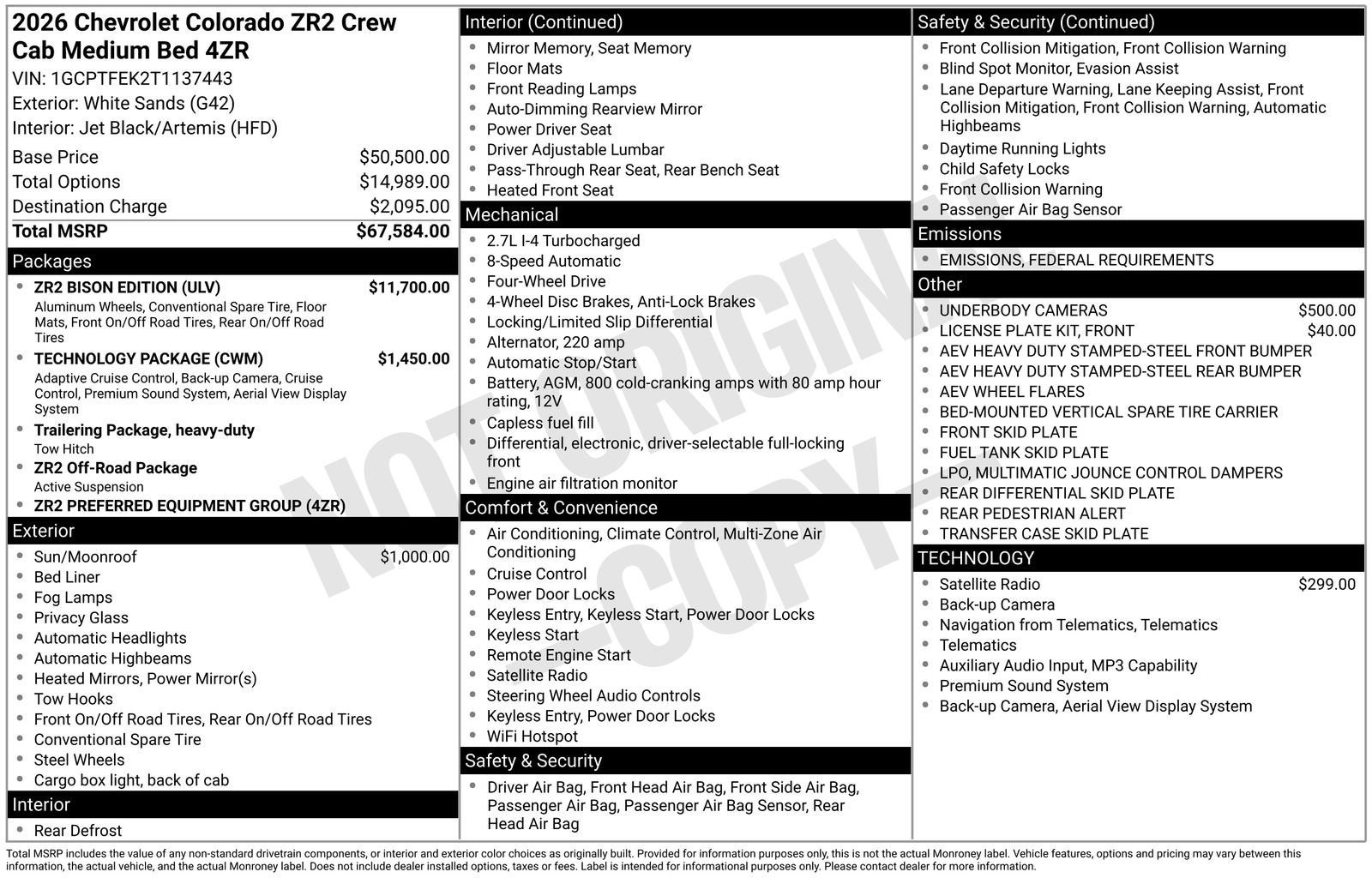 2026 Chevrolet Colorado ZR2