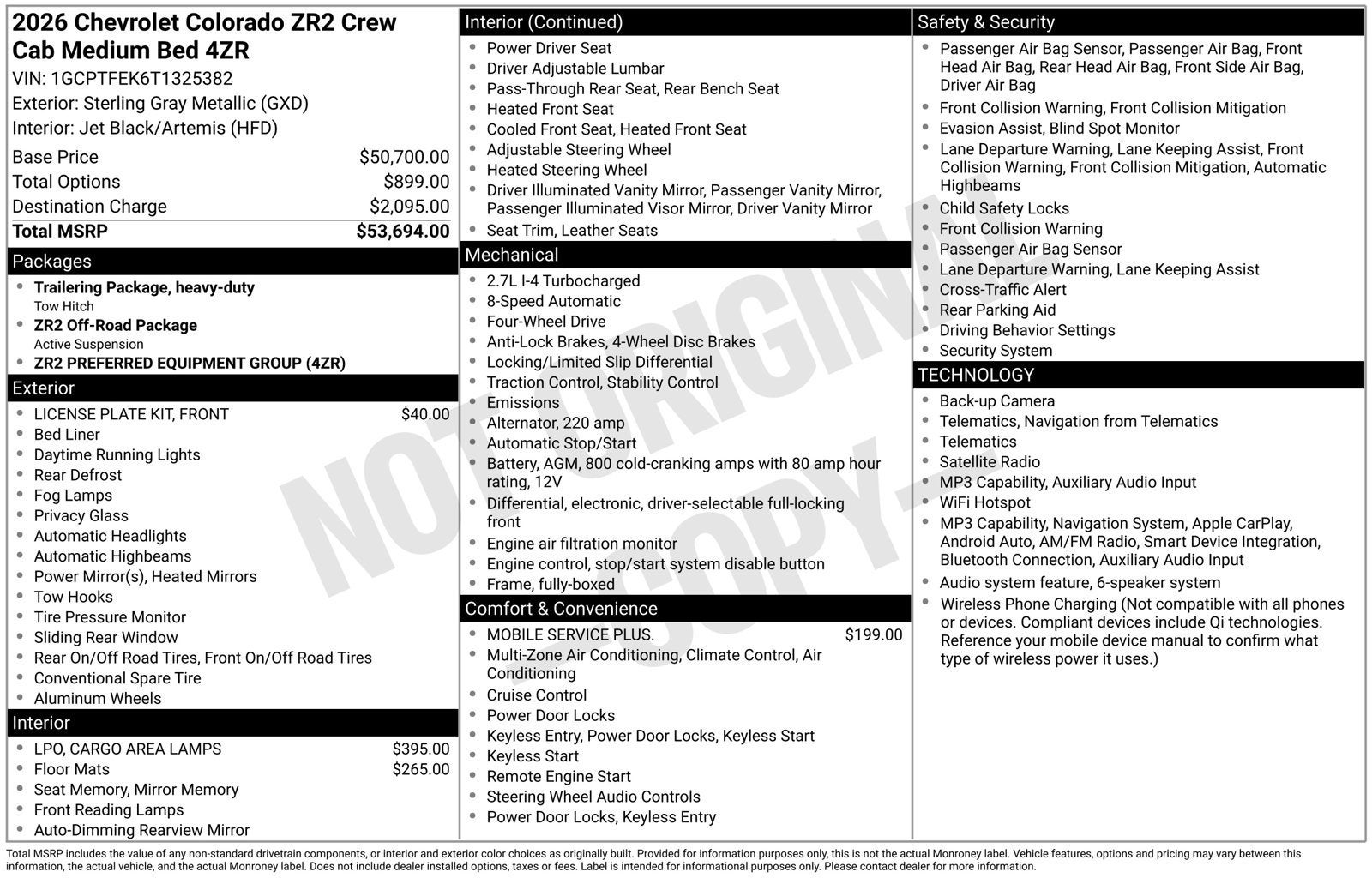 2026 Chevrolet Colorado ZR2