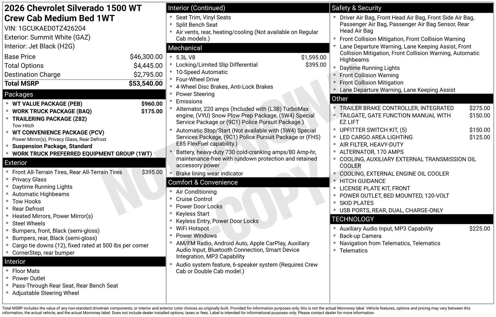 2026 Chevrolet Silverado 1500 WT