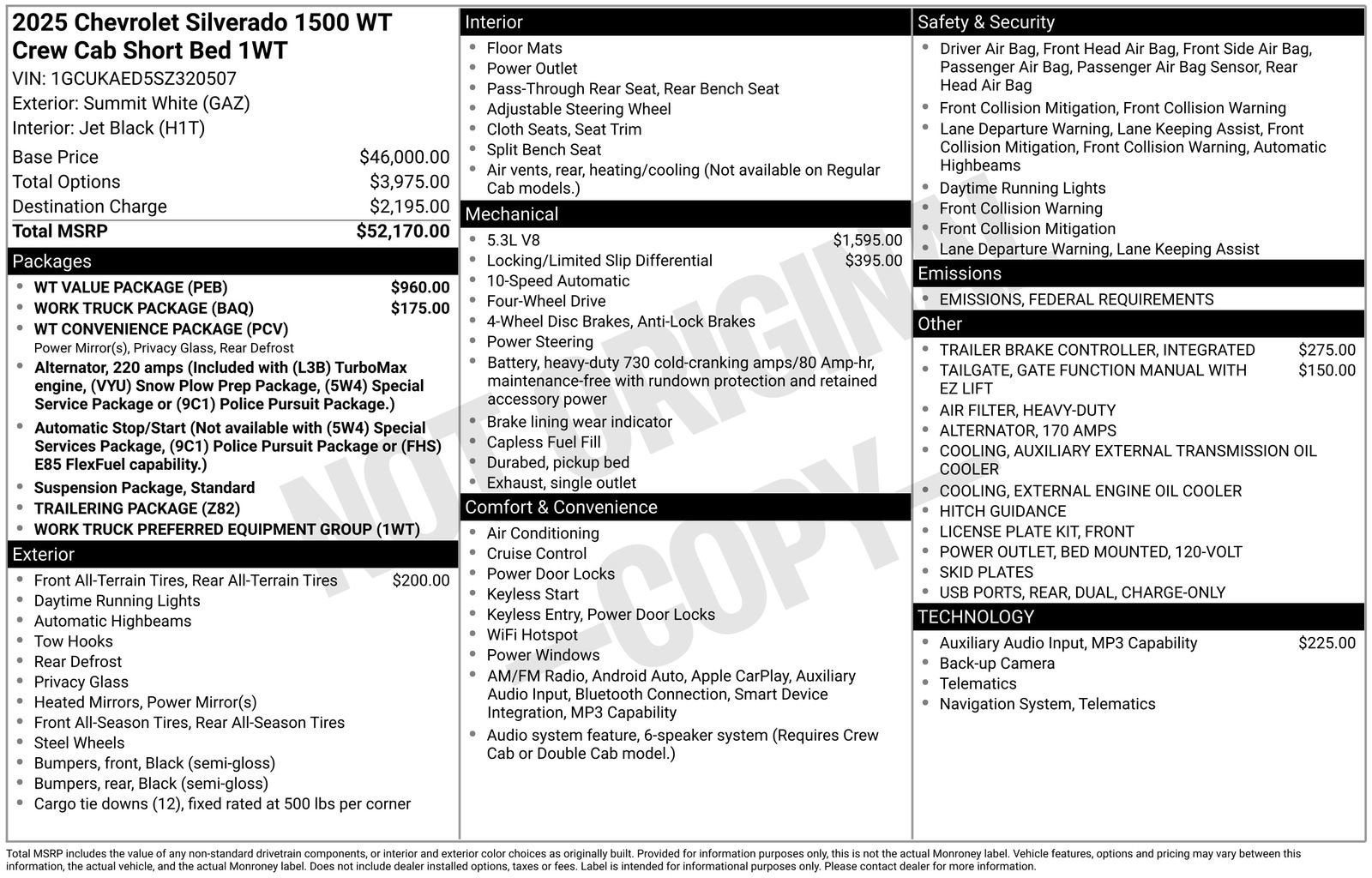 2025 Chevrolet Silverado 1500 WT