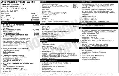 2026 Chevrolet Silverado 1500 RST