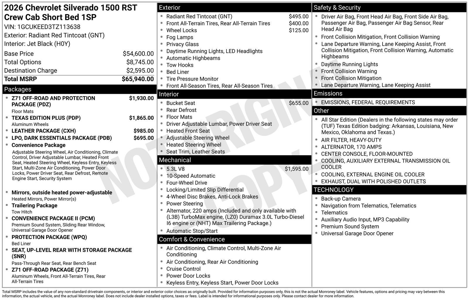 2026 Chevrolet Silverado 1500 RST