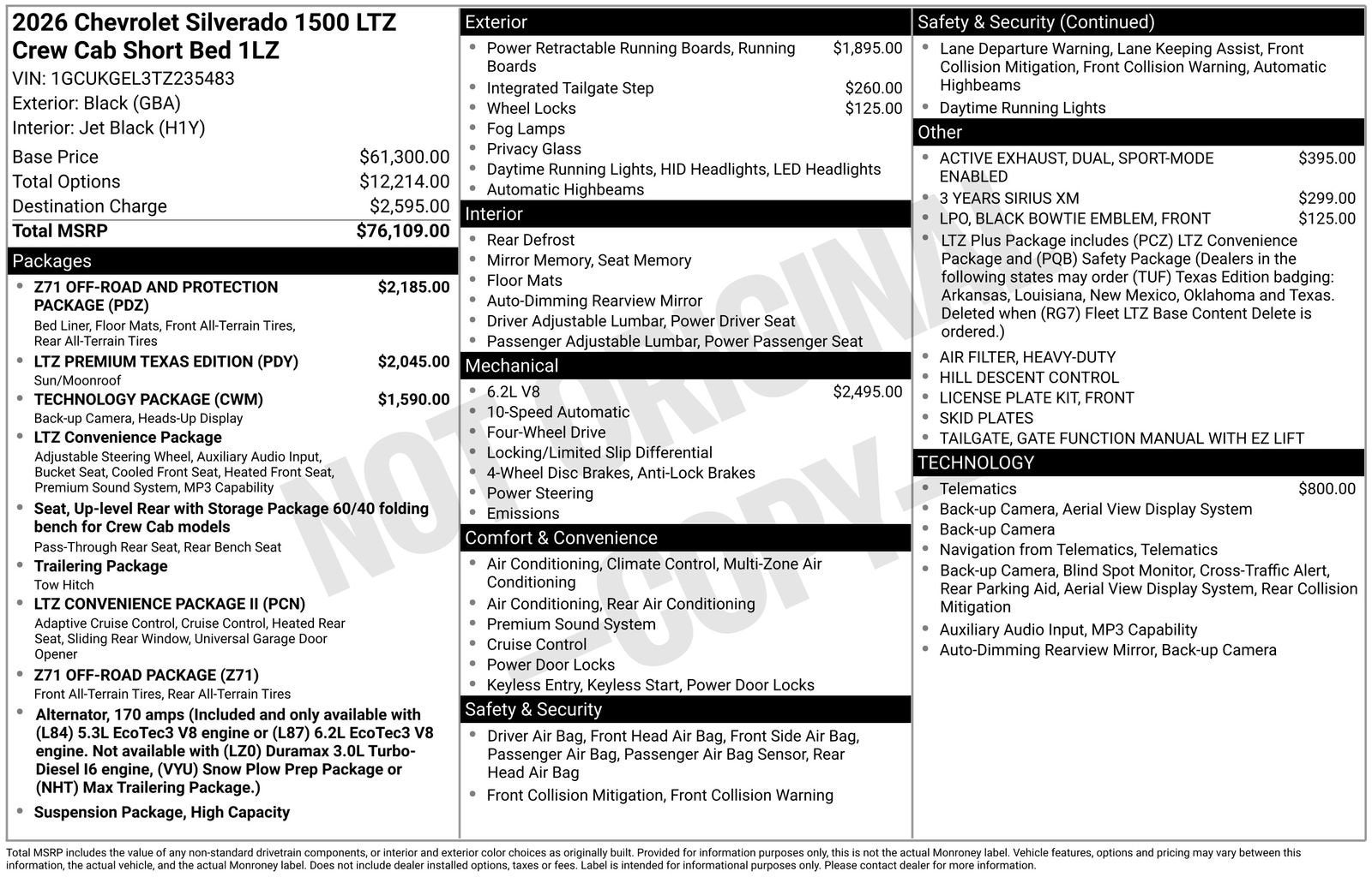 2026 Chevrolet Silverado 1500 LTZ
