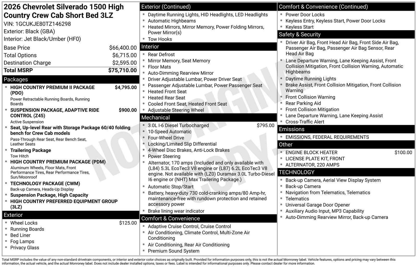 2026 Chevrolet Silverado 1500 High Country