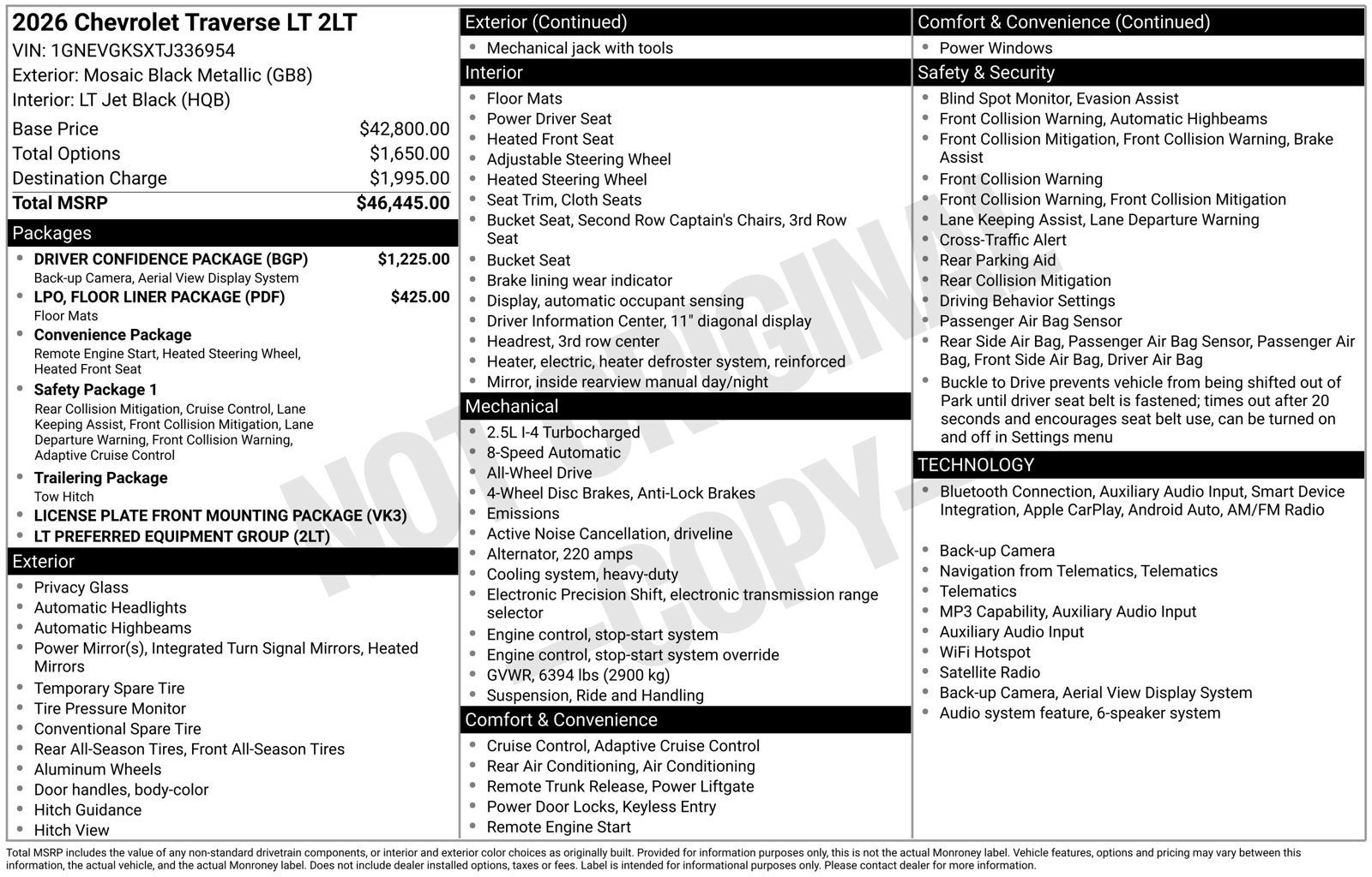 2026 Chevrolet Traverse LT