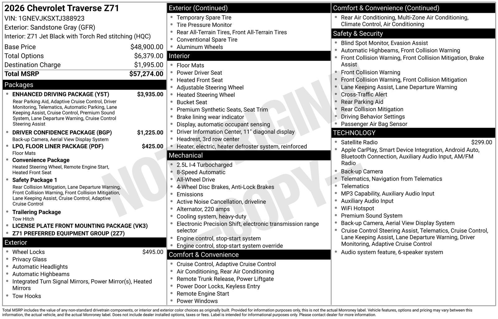 2026 Chevrolet Traverse Z71 - Photo 10