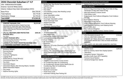 2026 Chevrolet Suburban LT