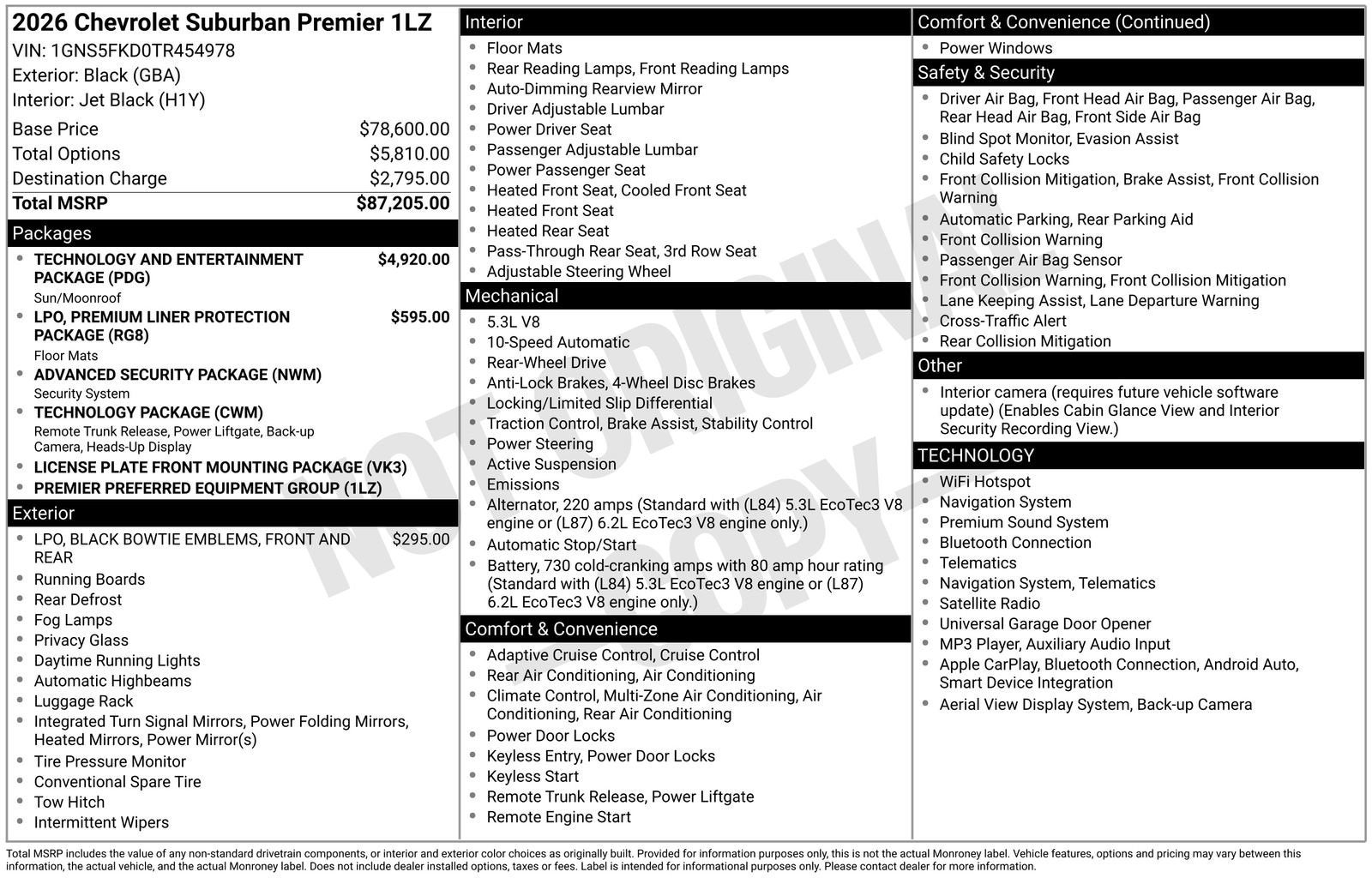 2026 Chevrolet Suburban Premier