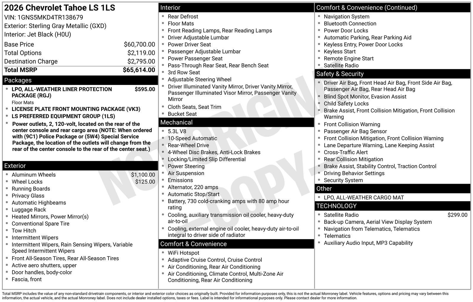 2026 Chevrolet Tahoe LS
