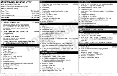 2026 Chevrolet Suburban LT